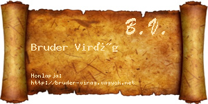 Bruder Virág névjegykártya